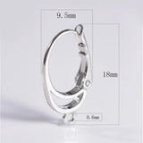20pcs Silver Brass Lever Back Earring Hooks Spring Findings