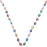 Brass Evil Eye Charm Chain for Jewelry Making