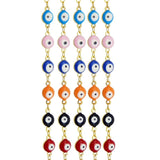 Brass Evil Eye Charm Chain for Jewelry Making