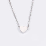 Heart Charm Necklace | Personalized Engraving Stainless Steel