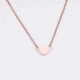 Heart Charm Necklace | Personalized Engraving Stainless Steel
