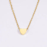Heart Charm Necklace | Personalized Engraving Stainless Steel