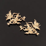 10 PCS KC Plated Alloy Flying Crane Hairpin Retro Headdress