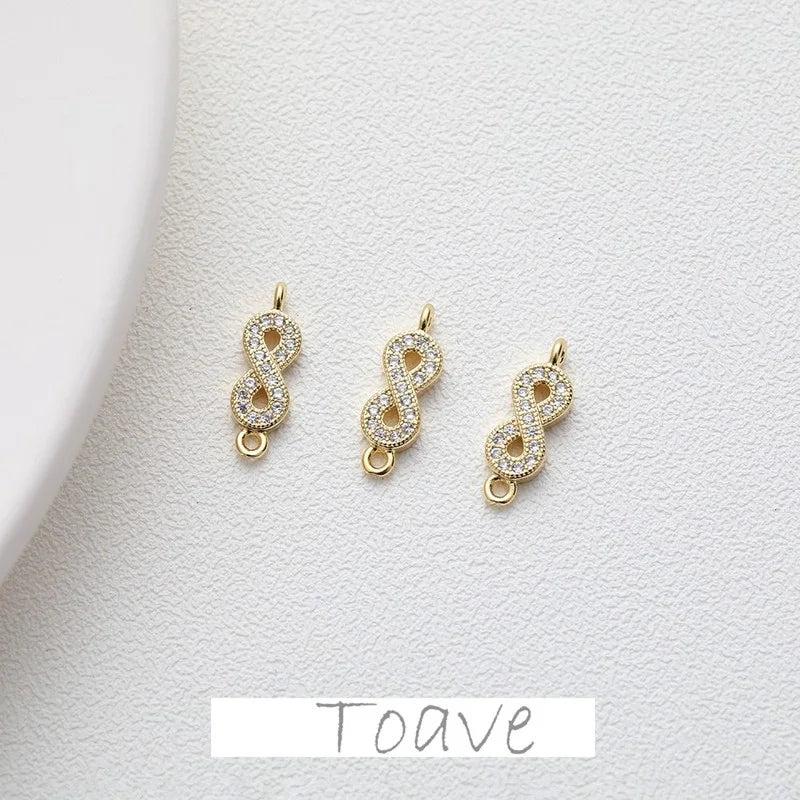 14K Plating Zircon Double Dangle Accessories Set