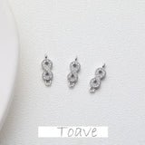 14K Plating Zircon Double Dangle Accessories Set