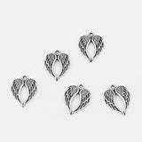 20pcs Fairy Heart Wings Feathers Pendant Charms DIY Necklace Findings