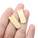 10pcs Raw Brass Stamping Blanks Rectangle Pendant Crafts Women Necklace Earrings