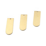 10pcs Raw Brass Stamping Blanks Rectangle Pendant Crafts Women Necklace Earrings