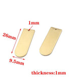 10pcs Raw Brass Stamping Blanks Rectangle Pendant Crafts Women Necklace Earrings