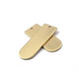 10pcs Raw Brass Stamping Blanks Rectangle Pendant Crafts Women Necklace Earrings