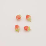 5Pcs Red Resin Strawberry Charms Pendant For DIY Jewelry Making