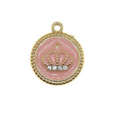 10Pcs Crown No.5 Enamel Charms Pendants DIY Jewelry Making