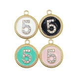 10Pcs Crown No.5 Enamel Charms Pendants DIY Jewelry Making