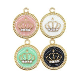 10Pcs Crown No.5 Enamel Charms Pendants DIY Jewelry Making