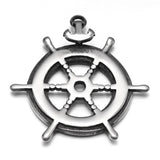 Stainless Steel Rudder Anchor Pendant Charms DIY Jewelry Making Supplies