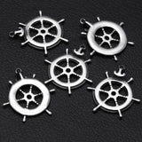 Stainless Steel Rudder Anchor Pendant Charms DIY Jewelry Making Supplies