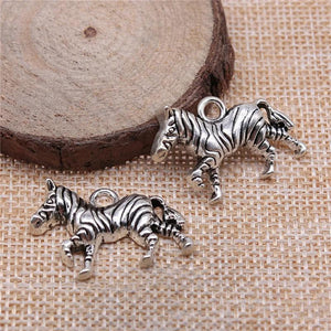 10pcs 30x20mm Horse Charms Antique Silver Plated Findings Jewelry Making