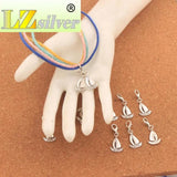 Sailing Boat Clasp Lobster Clip Charm Beads 15Pcs