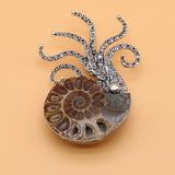 Shell Pearl Octopus Mother Shell Clasp Brooch Pendant DIY Necklace Earring