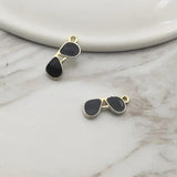 10pcs Cartoon Sunglasses Metal Charm DIY Accessory for Jewelry Making