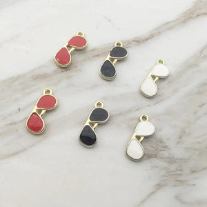 10pcs Cartoon Sunglasses Metal Charm DIY Accessory for Jewelry Making