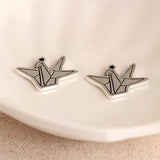 10pcs Animal Paper Crane Metal Charm DIY Accessory for Jewelry Making
