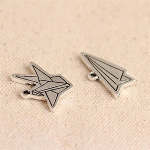 10pcs Animal Paper Crane Metal Charm DIY Accessory for Jewelry Making