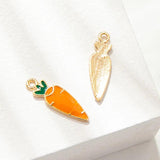 10pcs Small Carrots Raddish Charms for DIY Jewelry Making
