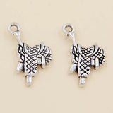 25pcs Tibetan Silver Saddle Charms Pendants 12x22mm