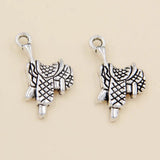 25pcs Tibetan Silver Saddle Charms Pendants 12x22mm
