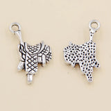 25pcs Tibetan Silver Saddle Charms Pendants 12x22mm