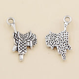 25pcs Tibetan Silver Saddle Charms Pendants 12x22mm
