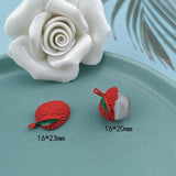 10pcs Lychee Shape Charms Painted Alloy Jewelry DIY Accessories