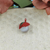 10pcs Lychee Shape Charms Painted Alloy Jewelry DIY Accessories