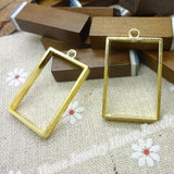 24 PCS Vintage Charms Frame Pendant DIY Metal Jewelry Making