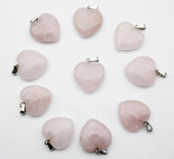 12pcs Tiger Eye Heart Pendant 16mm DIY Jewelry Making Necklace