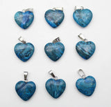 12pcs Tiger Eye Heart Pendant 16mm DIY Jewelry Making Necklace