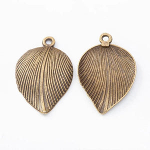 100pcs Antique Silver Metal Leaf Charms for Jewelry Making