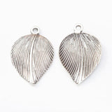 100pcs Antique Silver Metal Leaf Charms for Jewelry Making