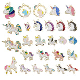 27pcs Horse Unicorn Metal Charms for DIY Jewelry Making Bulk Accessory