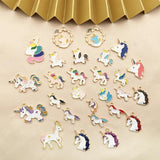 27pcs Horse Unicorn Metal Charms for DIY Jewelry Making Bulk Accessory