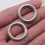 10pcs Antique Silver Plated Ring Pendant Charms for Jewelry Making