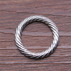 10pcs Antique Silver Plated Ring Pendant Charms for Jewelry Making