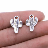 20pcs Cactus Charms Antique Silver For Jewelry Making