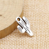 20pcs Cactus Charms Antique Silver For Jewelry Making