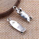 20pcs Skateboard Charms 22x7mm Silver Plated Pendants DIY Necklace Crafts