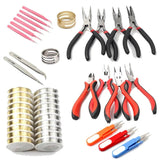 Jewelry Making Tools Kit Pliers Set Wire Cutter Scissor Beading Tweezers