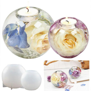 DIY Round Ball Night Light Silicone Mould Candle Holder Crafts Ornament