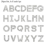 26pcs 18mm Slide Letters Rhinestone A-Z for Pet Collar DIY Accessories