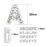 26pcs 18mm Slide Letters Rhinestone A-Z for Pet Collar DIY Accessories